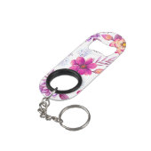 Paarse roos mini flessenopener (Achterkant Gekanteld)