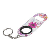 Paarse roos mini flessenopener (Voorkant Gekanteld)