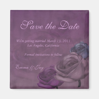 Paarse Roos Noodlijdend Save the Date Magnet