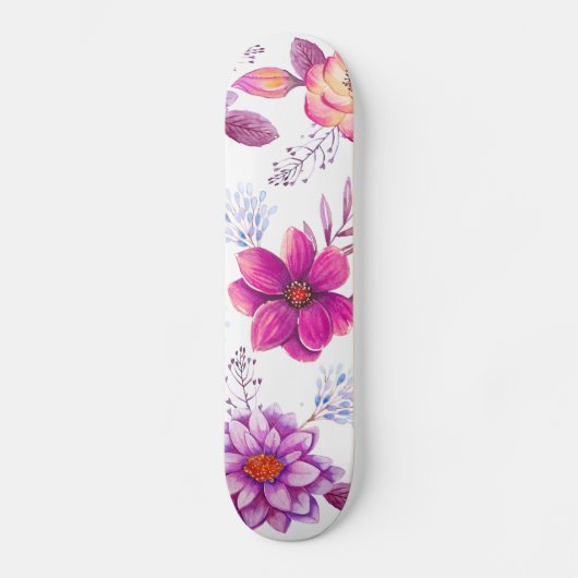 Paarse roos persoonlijk skateboard (Voorkant)