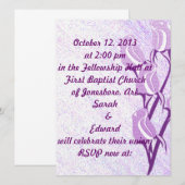 Paarse Roos Persoonlijke RSVP-evenementkaarten Kaart (Voorkant / Achterkant)