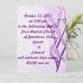 Paarse Roos Persoonlijke RSVP-Kaarten Kaart (Staand voorkant)