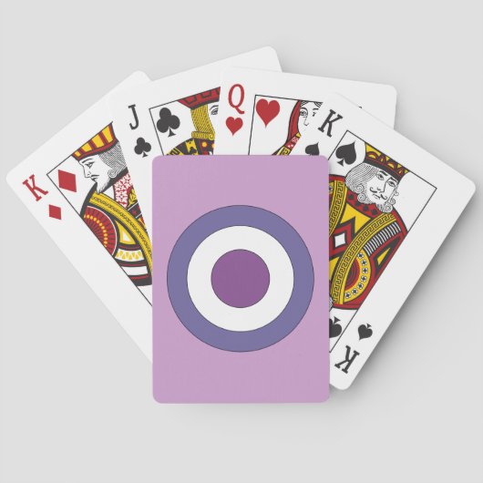 Paarse roos pokerkaarten (Achterkant)