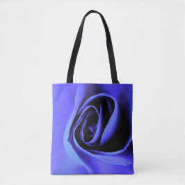 Paarse Roos Print Tote Tas