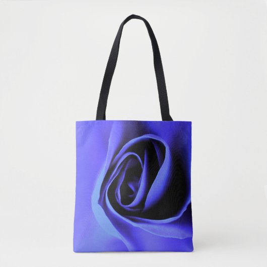 Paarse Roos Print Tote Tas (Voorkant)