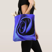 Paarse Roos Print Tote Tas (Dichtbij)