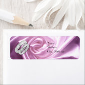 Paarse Roos retouradres trouwlabels Etiket (Insitu)