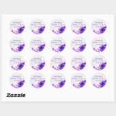Paarse Roos Romantic Wedding Sticker (Vel)