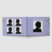 Paarse roos rouwboek gastenboek (Volledig)