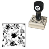 Paarse roos rubberstempel (Gestempeld)