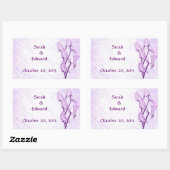 Paarse Roos Save the Date Sticker (Vel)