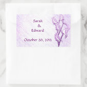 Paarse Roos Save the Date Sticker (Tas)