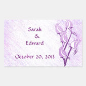 Paarse Roos Save the Date Sticker (Voorkant)