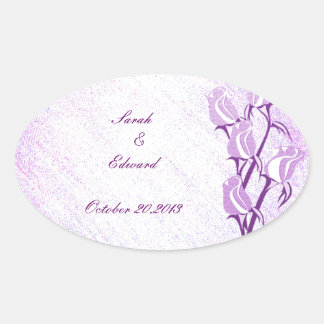 Paarse Roos Save the Date Stickers