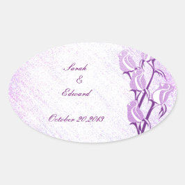 Paarse Roos Save the Date Stickers