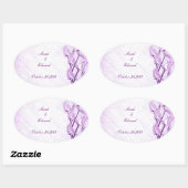 Paarse Roos Save the Date Stickers (Vel)