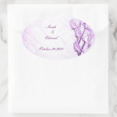 Paarse Roos Save the Date Stickers (Tas)