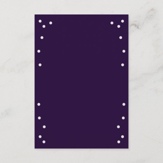 Paarse Roos Silver Geometric Sweet 16 Registry Informatiekaartje (Achterkant)