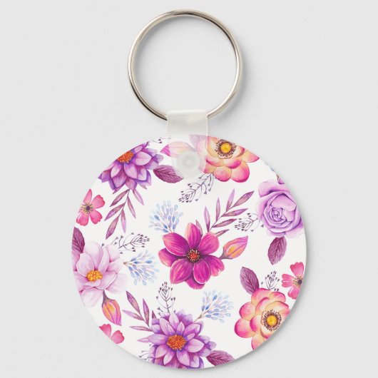 Paarse roos sleutelhanger (Voorkant)