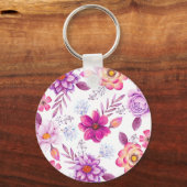 Paarse roos sleutelhanger (Voorkant)