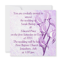 Paarse Roos - Uitnodigingen voor gepersonaliseerde