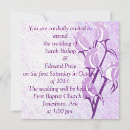 Paarse Roos - Uitnodigingen voor gepersonaliseerde