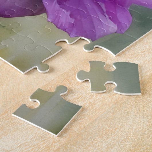 Paarse Roos van Sharon Bloemen Kunstpuzzel Legpuzzel (Zijkant)