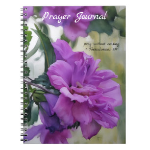 Paarse Roos van Sharon Flower Art Prayer Journal Notitieboek