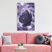 Paarse Roos verpakte canvas print (Insitu (Woonkamer))