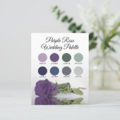 Paarse Roos-weddenschap-kleuren Palette Sage-marin (Staand voorkant)