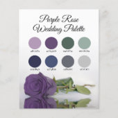 Paarse Roos-weddenschap-kleuren Palette Sage-marin (Voorkant)