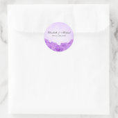  Paarse Roos Wedding Favor Label (Tas)