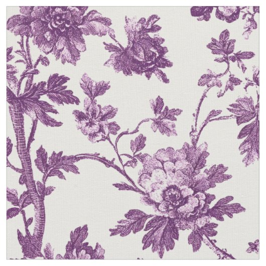 Paarse Roos Wingerd Toile Stof (Close Up)