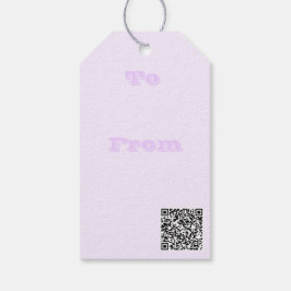 Paarse Roos Zacht Bord Wit Pastel Effen Kleur Cadeaulabel