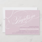 PAARSE ROSARY BEADS | BAPTISME-INVITATIE KAART (Voorkant)