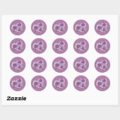 Paarse Rose Boeket Bloemen Stickers (Vel)