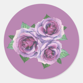 Paarse Rose Boeket Bloemen Stickers