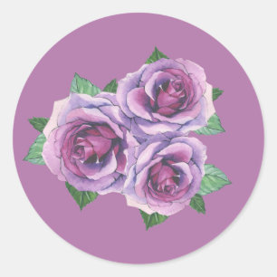 Paarse Rose Boeket Bloemen Stickers