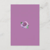 Paarse Rose Boeket Bruiloft Wishing Well Kaarten (Achterkant)