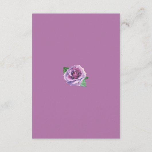 Paarse Rose Boeket Bruiloft Wishing Well Kaarten (Achterkant)