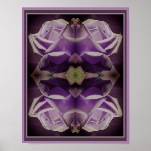 Paarse Rosebud Abstract Poster (Voorkant)