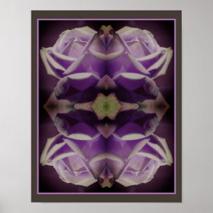 Paarse Rosebud Abstract Poster
