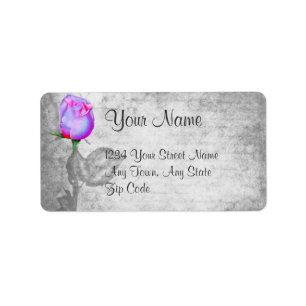 Paarse Rosebud Wedding Etiket