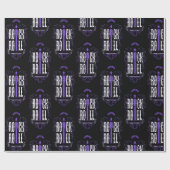 Paarse  rots en rol cadeaupapier (Vlak)