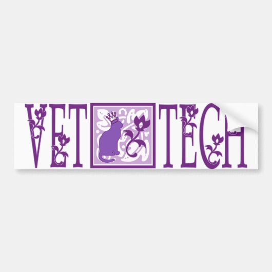 paarse royal vet tech sticker (Voorkant)