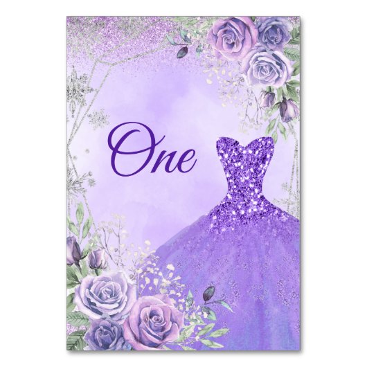 Paarse Royale Kerstprinses Quinceañera Kaart (Voorkant)