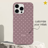 Paarse Roze Aangepaste Monogram Micro Stippenpatro Case-Mate iPhone Case