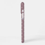 Paarse Roze Aangepaste Monogram Micro Stippenpatro iPhone Hoesje (Linkerkant)