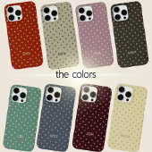 Paarse Roze Aangepaste Monogram Micro Stippenpatro iPhone Hoesje