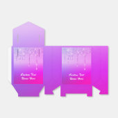 Paarse Roze Aangepaste Tekst Naam Favor Box Cadeau Bedankdoosjes (Uitgevouwen)